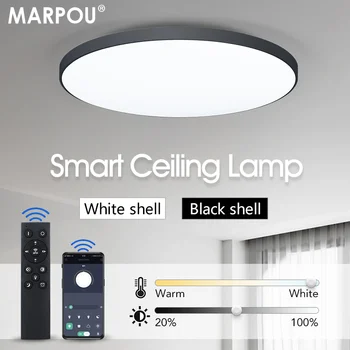 MARPOU Intelligente Deckenleuchte, LED-Lampe für Schlafzimmer, große Deckenlampen, LED-Leuchten