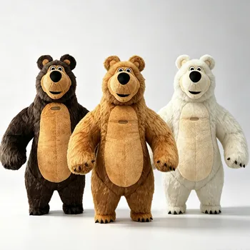 Aufblasbares Mascha-Bär-Maskottchen-Kostüm, ein laufendes Cartoon-Puppen-Kostüm, geeignet für Rollenspiele