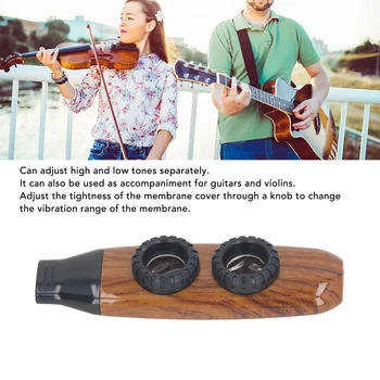 Kazoo-Flöte mit Membran, Kazoo-Flöte mit zwei Löchern, verstellbares Musikblasinstrument mit Membran