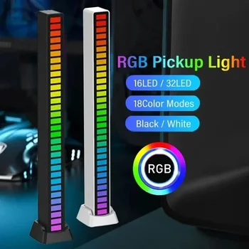 RGB LED Streifen Licht Musik Sound Control Pickup Rhythmus Umgebungs Lampe Atmosphäre Nacht Lichter Für Bar