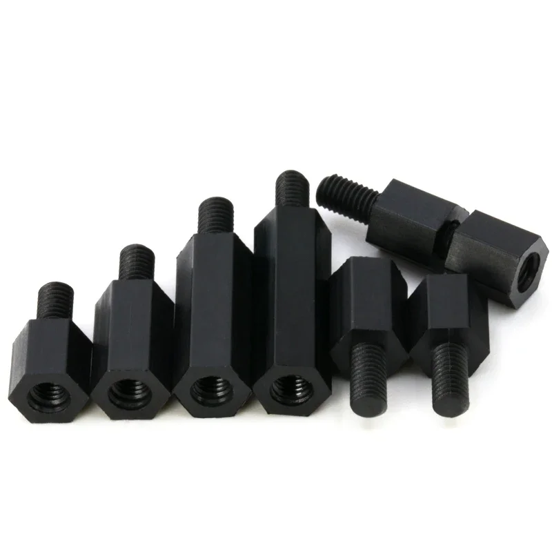 M2 M2,5 M3 M4 schwarz Nylon Sechskant männlich weiblich – Bild 3