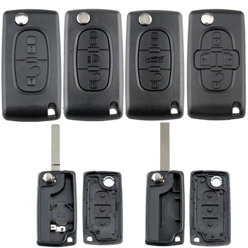 2/3/4 Tasten Fernbedienung Schlüssel Fall Fit für Peugeot 207 307 308 407 607 807 Citroen C2 C3 C4 C5 C6 Flip