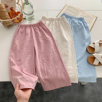 Lässige Teenager-Mädchen-Kleidung, 2 bis 8 9 12 Jahre, Kinder-Mädchen-Hosen, einfarbige Hosen, Kinderhosen