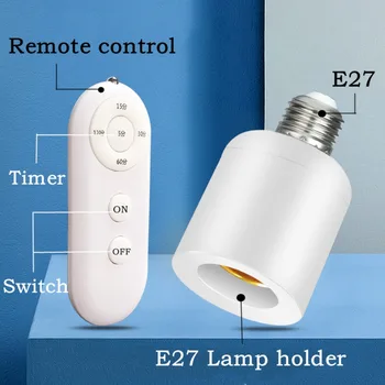 E27 60W Drahtlose Fernbedienung Smart Timer Schalter Lampe Halter 110V 220V Haus Multi Licht Schalter Baby
