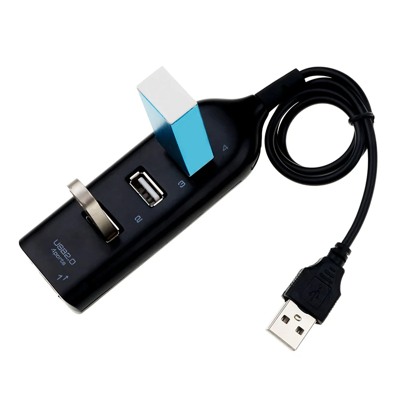Hochgeschwindigkeits-USB-Hub, 4-Port-USB 2.0 mit Kabel – Bild 3