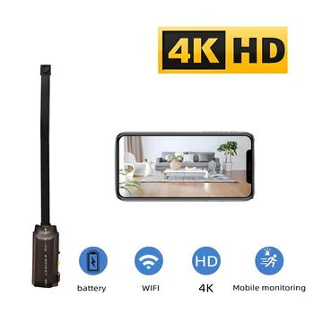 Verbesserte Version, 4K-HD-Mini-WLAN-Kamera, unterstützt Fernanzeige, Bewegungserkennung, Heim-Kamera