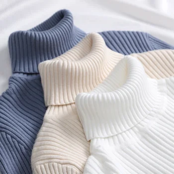 Heliar Damen-Herbst-Rollkragenpullover, gestrickt, weiche Pullover, Kaschmirpullover, grundlegende weiche