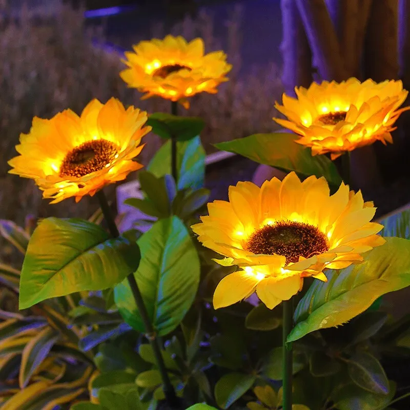 3 Köpfe 1-Kopf-Solarsimulation Sonnenblume LED-Leuchten – Bild 6
