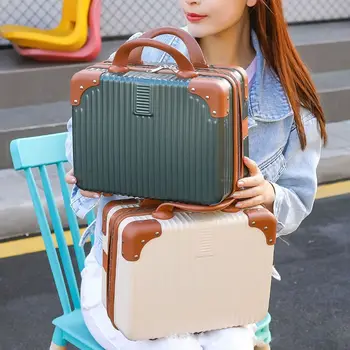 14-Zoll-Mini-Reisekoffer, Kosmetikbox, Handgepäck-Organizer, Make-up-Koffer, kleine Passwortbox