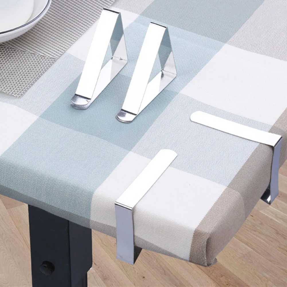8 Stück Edelstahl-Tischdeckenklammer für Hochzeit, Picknick – Bild 3