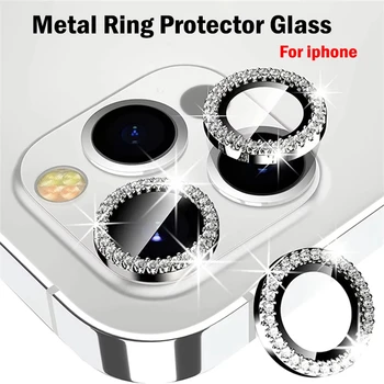 Glitzernder Diamant-Strass-Kameraobjektivschutz für iPhone 17 18 Pro Max 16 16Pro 15 14 Plus 13 12 Mini 11 Air