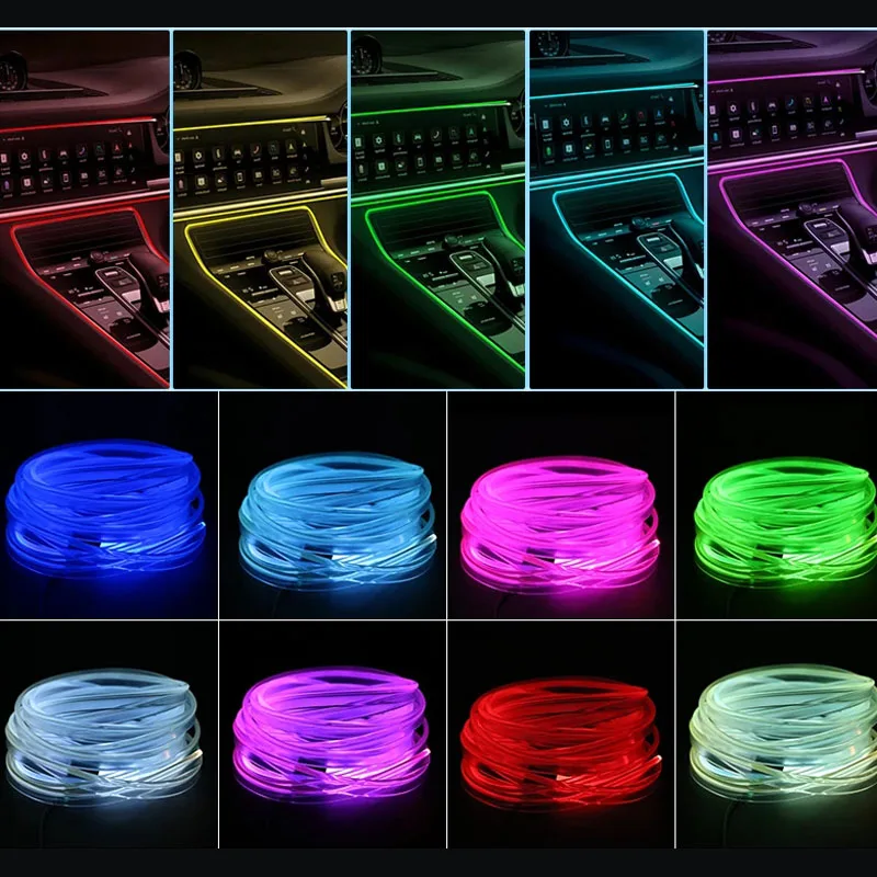 2/3/4/5m RGB Auto Innenraum Umgebung LED Lichtst reifen – Bild 2