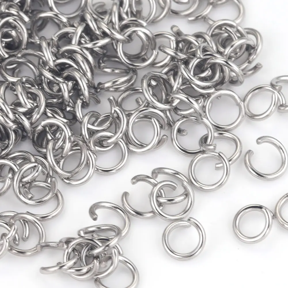 200 stücke Edelstahl Offene Binderinge Für Schmuck Machen