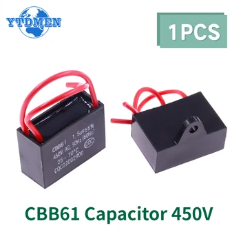 CBB61 Kondensator 450 VAC Lüfterstartkondensator 450 V Lüfterkondensatoren 1 UF/1,2 UF/1,5 UF/2 UF/2,5 UF/3