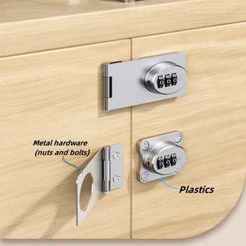 Mechanische Passwortschlösser, Türsicherheit, Schieberiegel für kleine Türen, Schränke, Scheunentür