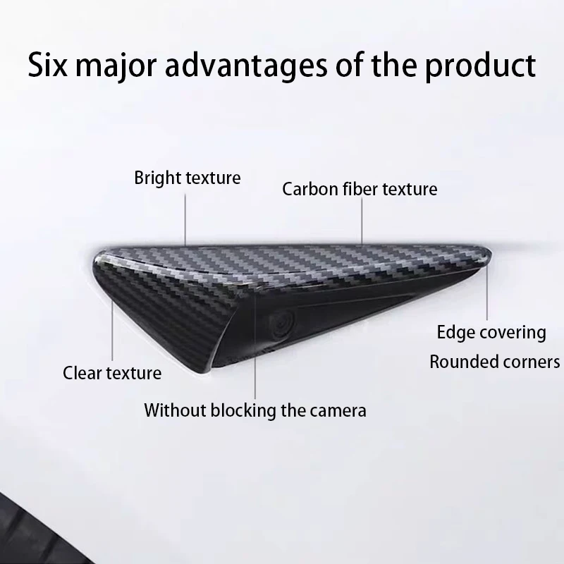 ABS Carbon-Muster Seitenkamera-Abdeckung für Tesla Model 3 – Bild 4