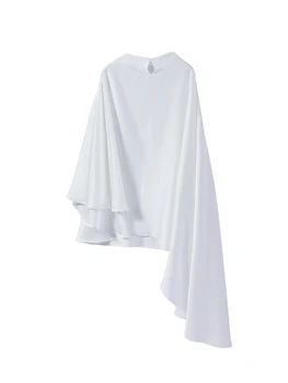 Damen-Hosen-Sets, einfarbig, Rundhalsausschnitt, asymmetrische, übergroße Oberteile, elastische Taille, weite
