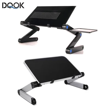Verstellbarer Laptop-Schreibtischständer, tragbarer, ergonomischer Lapdesk aus Aluminium für TV, Bett, Sofa