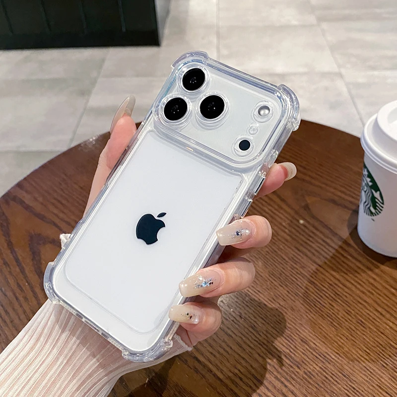 Luxuriöse, stoßfeste, klare Handyhülle für iPhone 17, 16, 15 – Bild 3