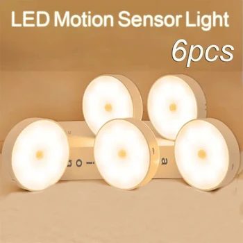 PIR Motion Sensor LED Nachtlicht USB Aufladbare Nacht Lampe Für Küche Schrank Garderobe Lampe Treppe Drahtlose