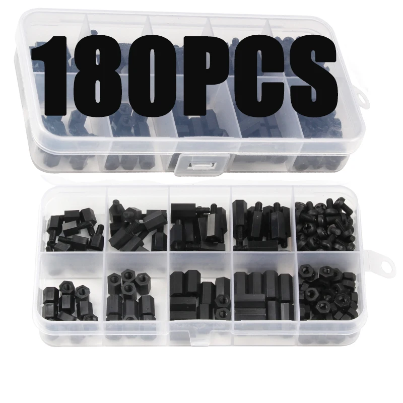 180Pcs M3 Mixed Weiblich Männlich Hex Abstand Schrauben Set – Bild 6