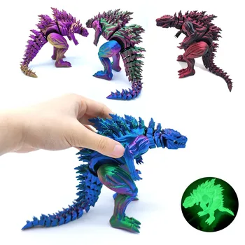 3D Gedruckt Muscle Dinosaurier Action Figur Mini Spielzeug Monster Figur Gemeinsame Modell Bewegliche Drehbare
