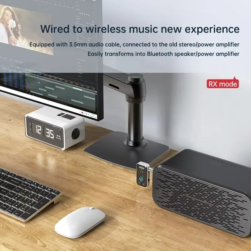 Bluetooth 6.0-Adapter, kabelloser Audio-Sender, Empfänger für – Bild 4