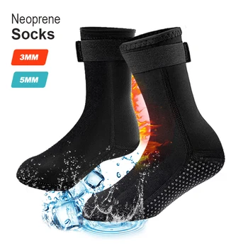 5 mm Tauchsocken, 3 mm Neopren-Neoprenanzug, Wassersocken, Surfen, Strand, Booties, rutschfeste Schwimmflosse