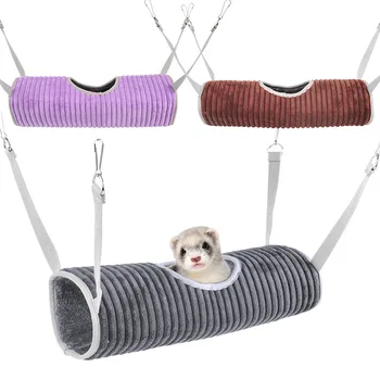 Hamster-Hängematte, Frettchen-Versteck, Tunnel, warme Ratte, Hängematte für Nagetiere, Ratten, Zubehör