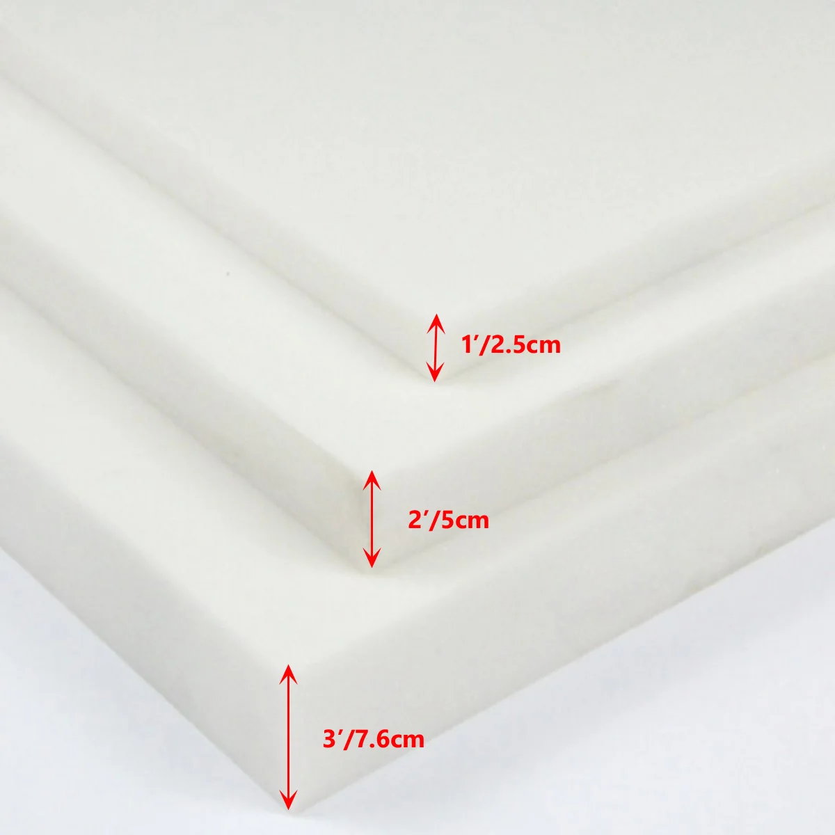 2,5 cm, 5 cm dick, quadratisch, hochdichter Sitzschaum – Bild 2
