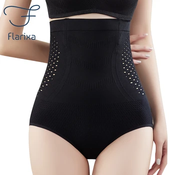 Flarixa Höschen mit hoher Taille für Frauen atmungsaktiv aushöhlen Bauch Kontrolle kurze Shape wear Body
