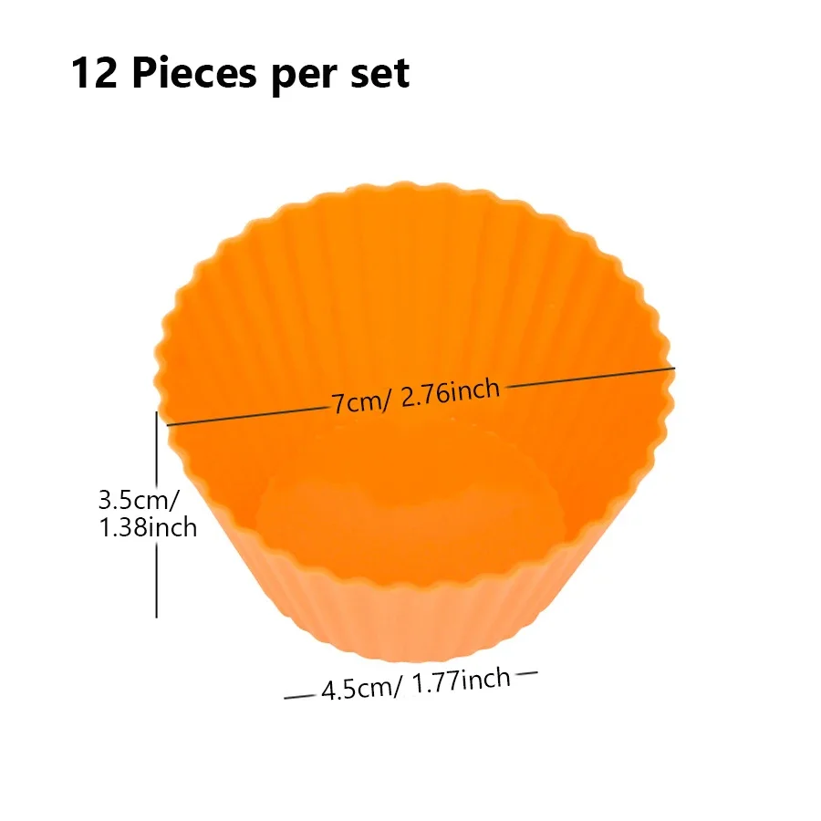 12 Stücke Silikon Tasse Kuchen Werkzeug Backformen Backform – Bild 6