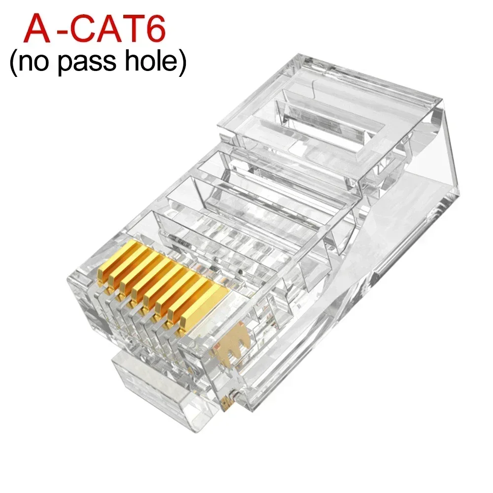1–50 Stück RJ45 CAT6 CAT5e Pass Through Connectors Crystal – Bild 3