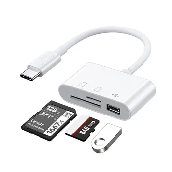 3-in-1 Kartenleser Adapter Typ C zu SD TF Speicherkartenleser USB Typ C OTG Konverter für Huawei Samsung Xiomi
