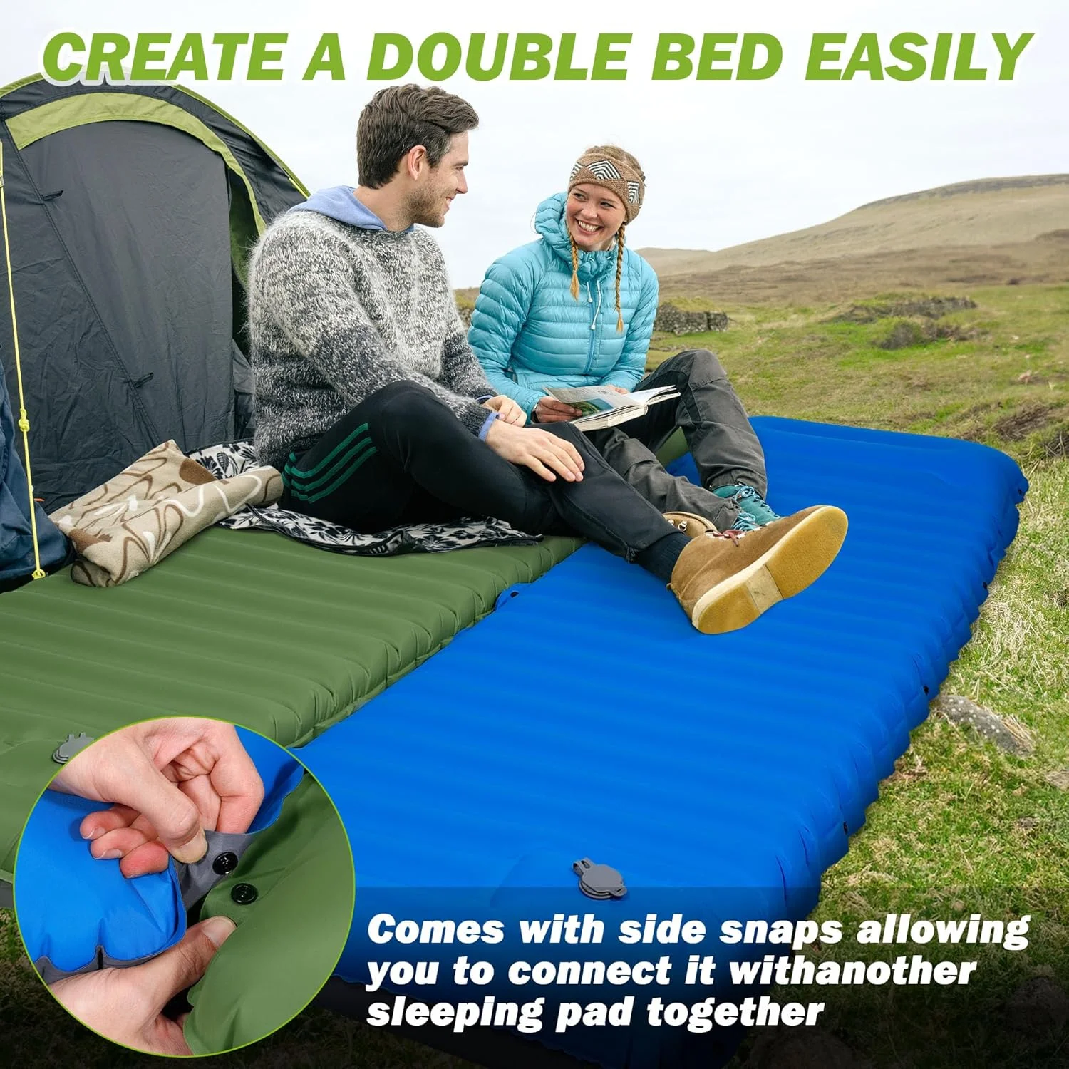 Extra dicke 4-Zoll-Camping-Isomatte, Outdoor-Camping – Bild 2
