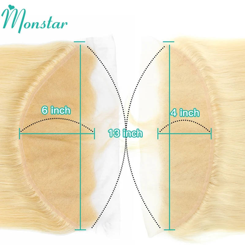 13x6 Spitze Frontal 613 Blonde Brasilianische Remy Echthaar – Bild 5