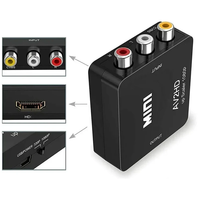 RCA AV auf HDMI Konverter, 1080p – Bild 4