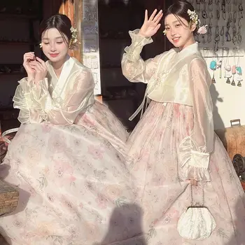 Damen Hanbok Koreanische traditionelle Kleidung Moderner verbesserter Palast Nationalkostüm Halloween