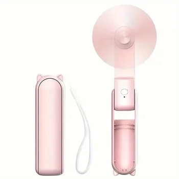 Tragbarer Mini-Ventilator, wiederaufladbar über USB, 3-stufig verstellbar, faltbarer Handventilator, geeignet