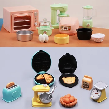 Kochset 1:12 Reiskocher Küchenmöbel Modell Rollenspiel Puppenhaus Miniaturszene Kuchen Spielzeug Kinder
