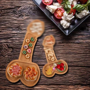 Holz Lustige Platte Kreativität Dinner-Party Grill Geschirr Bbq Snack Candy Dish Esstisch Atmosphäre