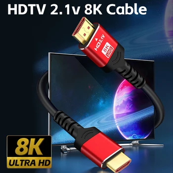 1m 1,5 m 2m 8k HDTV-Kabel für Xiaomi TV-Box ps5 Ultra High Speed kompatibel 8k @ 60hz HDTV 2,1 Kabel 48 Gbit/s