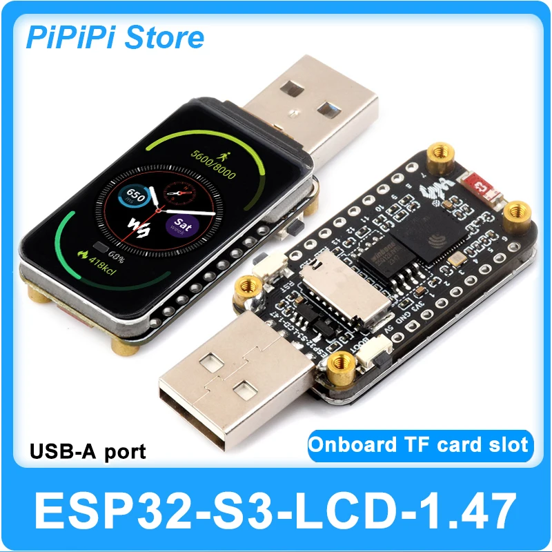 ESP32-S3-Entwicklungsboard mit 1,47-Zoll-LCD, 240 MHz
