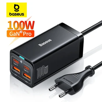 GaN Desktop-Ladegerät 100 W / 65 W, USB-C, QC, für MacBook und iPhone