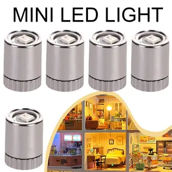Miniatur-Lichter für Puppenhaus, Miniatur-LED-Lichter für Handarbeit, Mini-Spot-Lichter (10 Stück)