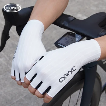 CXWXC Radfahren Halbfingerhandschuhe Männer Frauen Atmungsaktiver Anti-Rutsch-Handschuh Fitness Sport