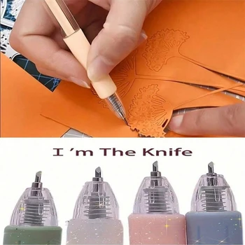 Verpackung Schneiden Utility Stift Messer Versenkbare Presse Hand Konto Stift Messer Kreative Kunst Papier