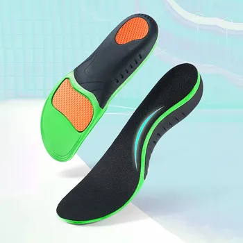 Orthopädische Einlegesohlen mit Gewölbestütze für Plantarfasziitis, Sportschuhe, Plattfüße, Stoßdämpfung