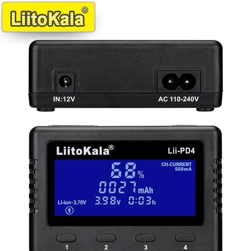 Akku-Ladegerät mit LCD, 2 oder 4 Schächte, 21700/18650/AA/AAA – Bild 4