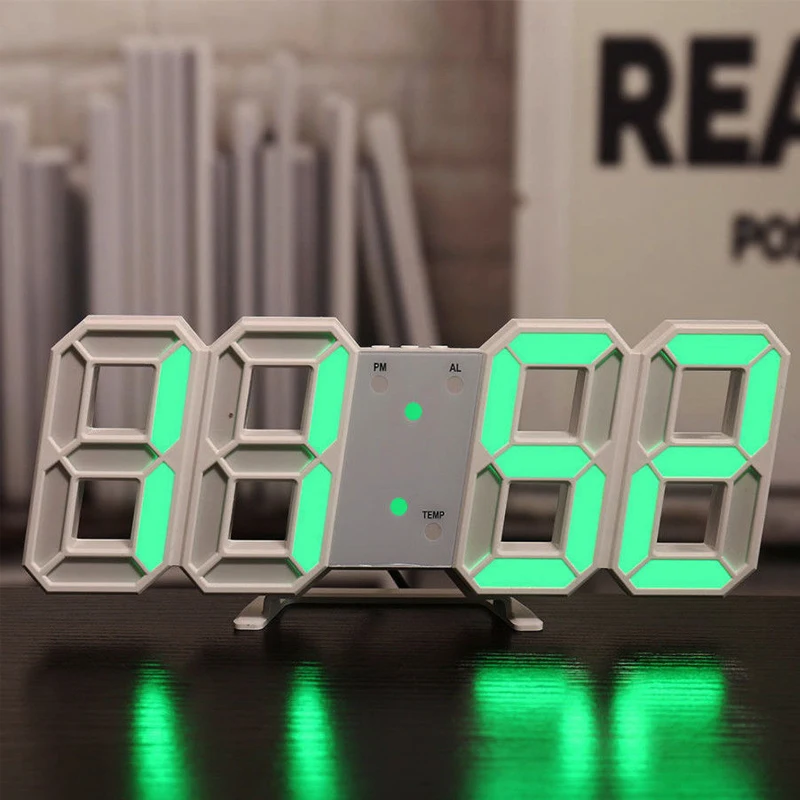Einfache Mode Elektronische Uhr 3D Leuchtende Digitaluhr – Bild 2
